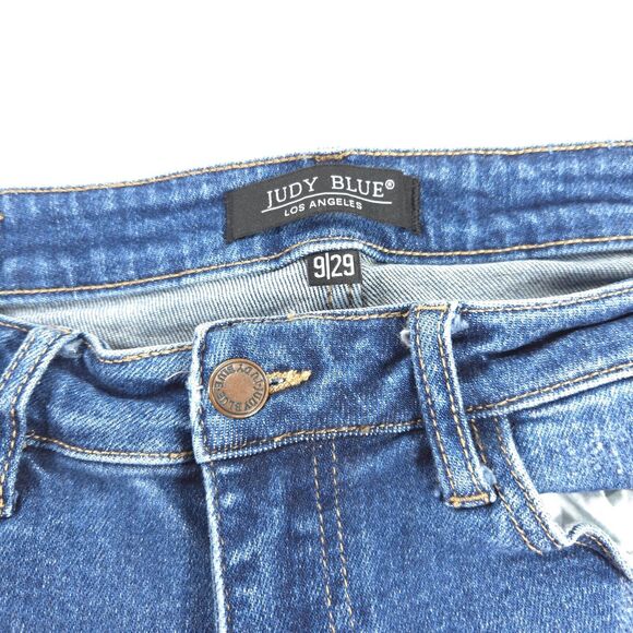 Judy Blue Button Zip Denim Medium Wash Jeans Womens Size 9/29 Blue - Picture 6 of 8